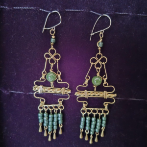 Brincos com Quartzo Verde